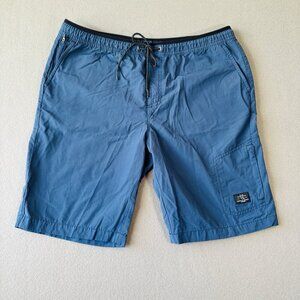 Tony Hawk Reflex Stretch Men’s Shorts 36 Blue Zip Pockets Nylon Beach Bermuda